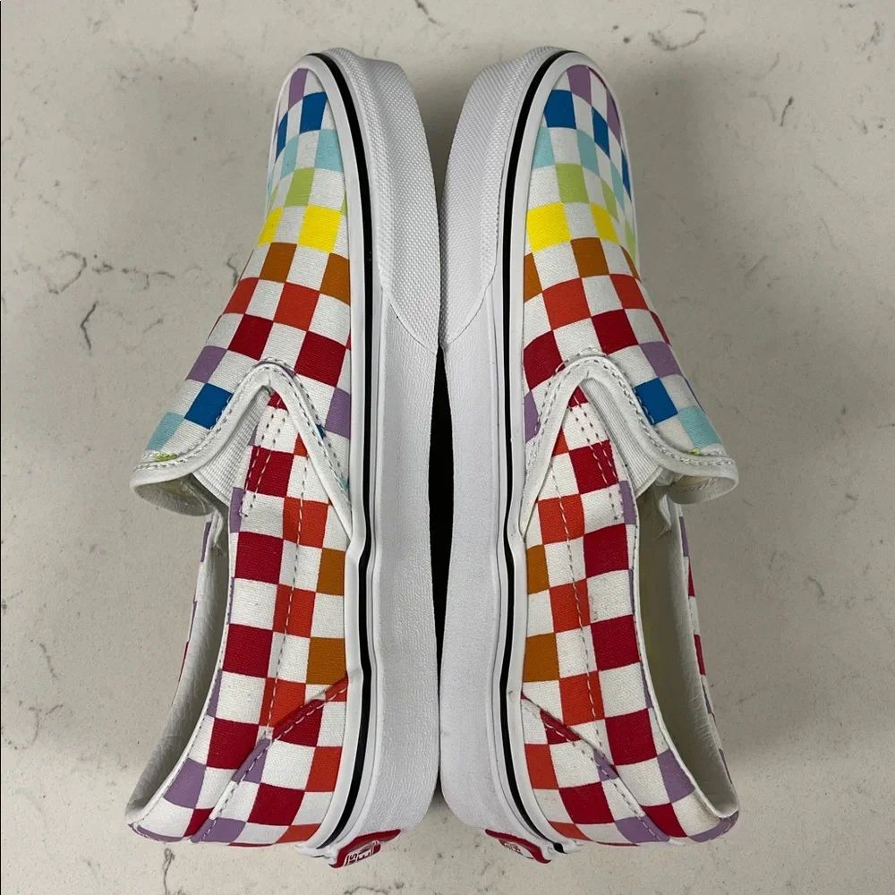 Vans Slip-On Rainbow Checkerboard Colorful Sneakers Unisex Women’s 6.5 Men’s 4 - Picture 7 of 17